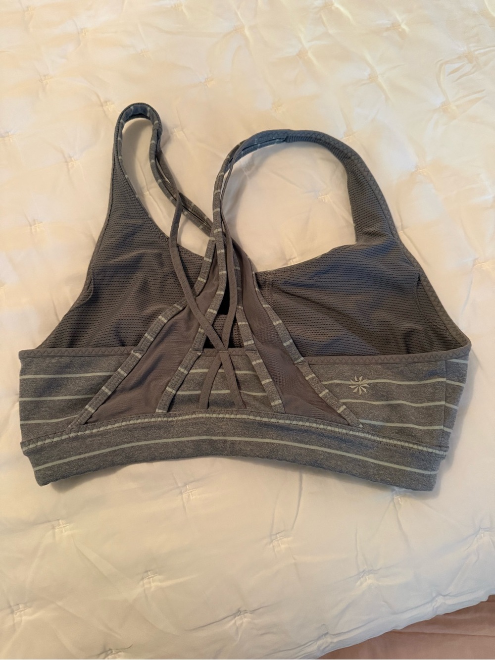 Athleta Gray Strappy Sports Bra - Women's Intimates